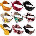 Fashion Dot Flower Print Silk Hairband Wide Leopard Women Floral Headband Hair Accessories