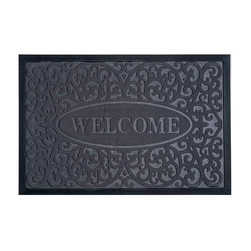 Custom Extra Durable Washable Non-Slip Rubber Door Mat Luxurious Comfortable Welcome Mat PET Friendly Holiday Promotion Design