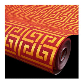 Deep Embossed Red and Gold Non Woven Wallpaper for Walls Bedroom and Living Room Decorative Chinese Style Wallpaper
