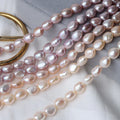 Wholesale 9.5-10mm Freshwater Pearl Strand High Gloss Quality Baroque Profiled Loose Pearls Natural Type