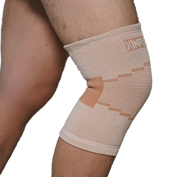 Customized Soft Compression Anti Slip Nylon Knit Knee Protector Support for Sports and Crawling