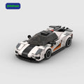 Creative Building Block Toys Assembled Abs Mini Model Toy Cars Bricks Kids White Super Car Building Block Sets