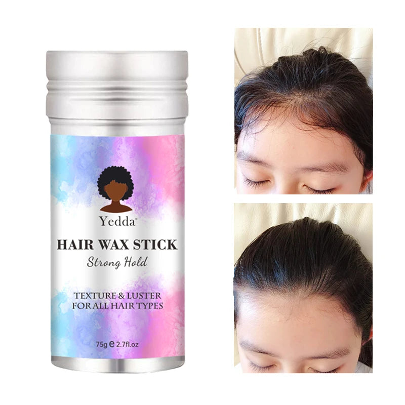 Yedda Hair Styling Wax Stick Heat Protection Strong Hold Anti-Frizz Shine Herbal Moisturizing Color-Protection All Day Control