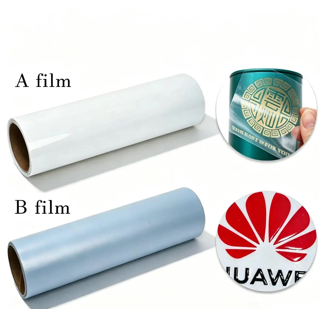 OCBESETJET Custom 30CM*100M Textile Heat Transfer Transfers PET UV DTF a Film and B Film One Set Paper Roll