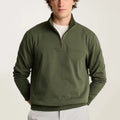 Regular Fit Men's Solid Winter Eco-Friendly Breathable Soft Fleece Pullover Long Sleeve Stand Collar Sweatshirts