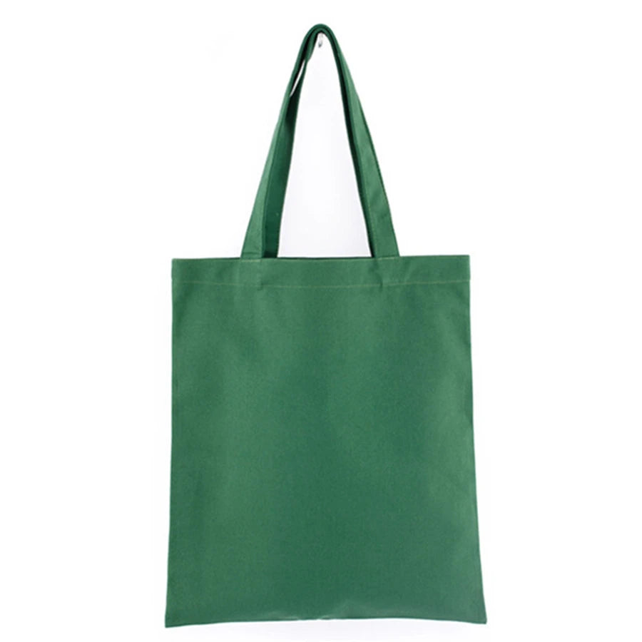 Customizable Size Letter Pattern Canvas Tote Bag with Zipper Closure and Hand Length Handle Custom Shoulder Bag