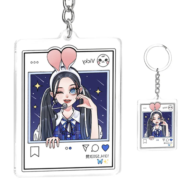 Wholesale New Design Custom Keychain Acrylic Magnetic for Plastic Crafts Displaying Angel Style Cards and Pictures