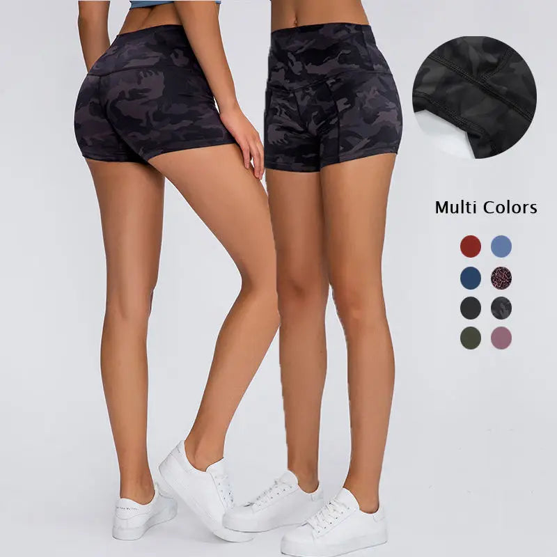 2024 New Summer Custom Logo Womens High Waist Running Workout Gym Fitness Sportswear Active Shorts