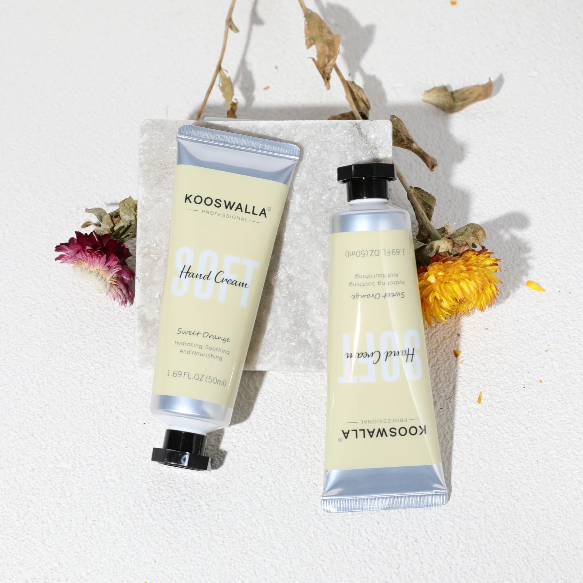 OEM/ODM 50g Hand Body Lotion Whitening Moisturizing Soothing Orange Cream Hyaluronic Acid Vitamin C Herbal Vegan Nourishing