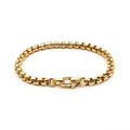 18K Gold Plated Stainless Steel Waterproof Jewelry Chain Bracelet Men Gift Custom Clasp Chain Christmas Gift  Fashion Bracelet