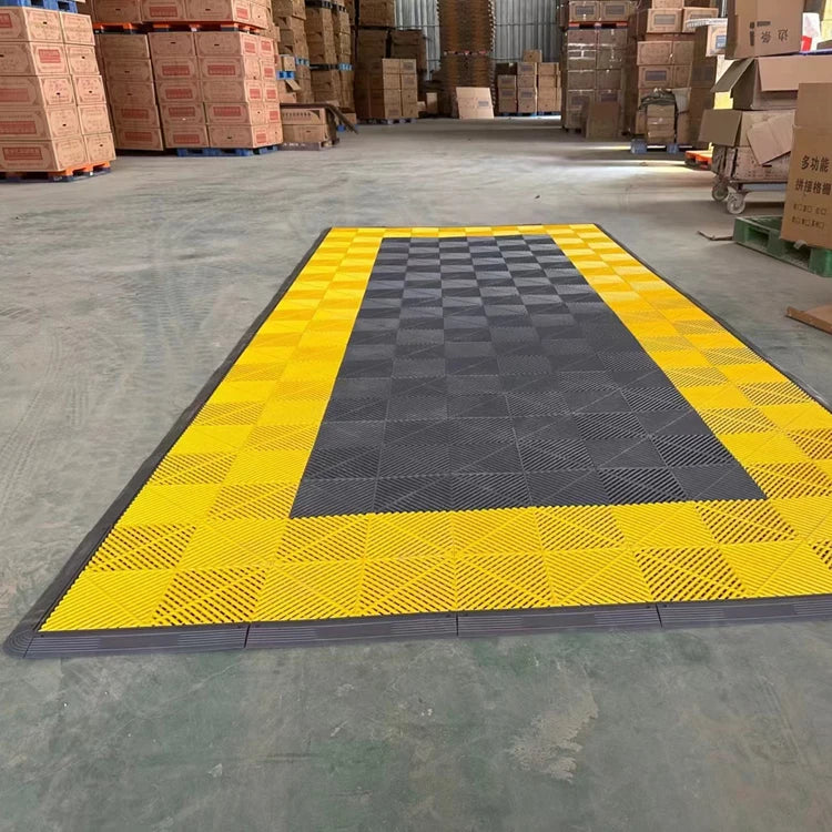 LHDT Interlocking Garage Floor Mat Anti Slip Car Wash Pp Plastic Flooring Garage Tile PP for Rubber Mat Garage Floor Covering