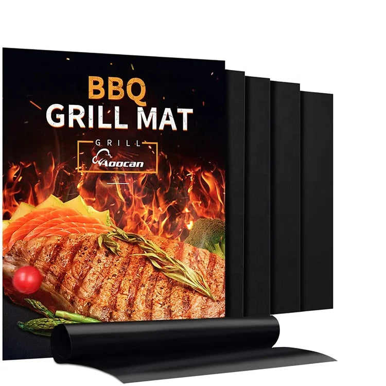 Hot Selling Reusable and Easy to Clean  Works on Charcoal  Non Stick Grill Mats