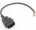 J1962 OBD2 16Pin Male Plug Connector ELM327 Extension Adapter OBD Cable OBDII EOBD 16 Pin OBD 2 Adaptor Opening