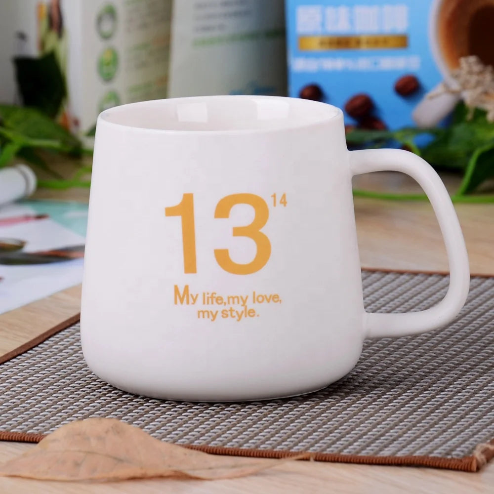 China Factory Retail MOQ 1 Pc Cheap Price Glossy Glazed /  Matte White 350ml Ceramic Coffee Latte Espresso Mug Cup Made in China