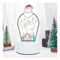 Diy 5d Diamond Painting Led Light Night Light Santa Crystal Diamond Embroidery Lovely Table Lamp Home Decoration Christmas Gift