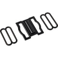 Matt and Shiny Black Metal Belt Hardware Interlock Buckles Slides Adjuster 4 Pieces Set Cummerbund Quick Release Buckle