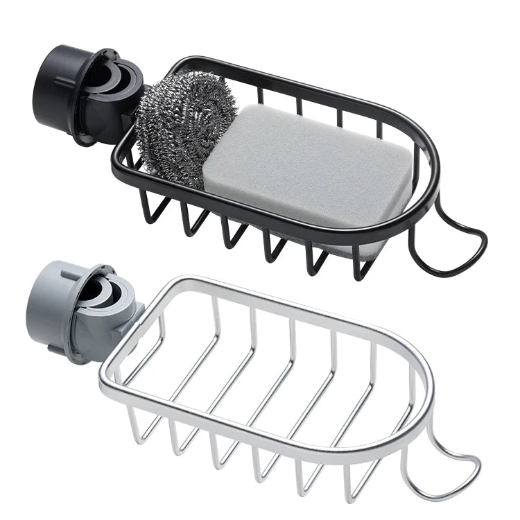 Kitchen Faucet Storage Rack Dinnerware Dish Storage Holder Hanger Sink Sponge Faucet Dishcloth Storage Drain Rack