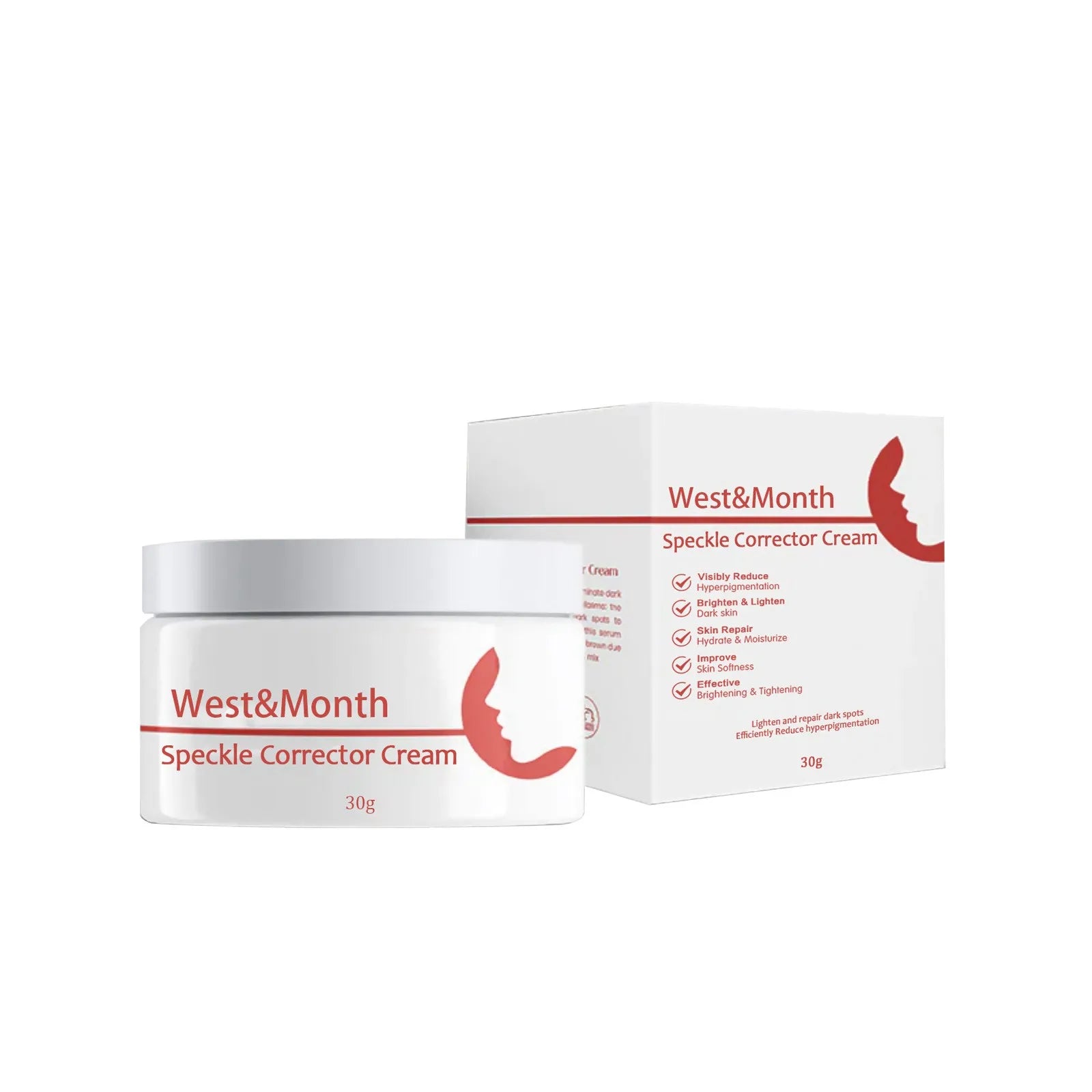 Private Label West&Month 30g Natural Ingredients Brighten Tightening Skin Speckle Corrector Cream