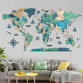 Wooden World Map World Map Puzzle Solid Wood Boards Wall Decorations for Home Wall Hangers Map of the World