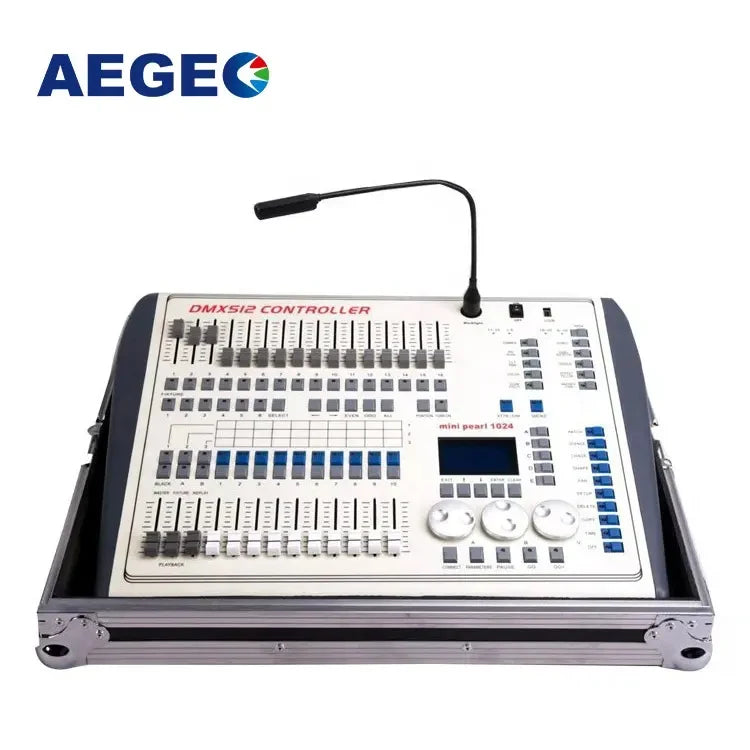 Mini 1024 Pearl Dimming Stage Lighting Console Dmx 512 Controller Pearl in Flight case