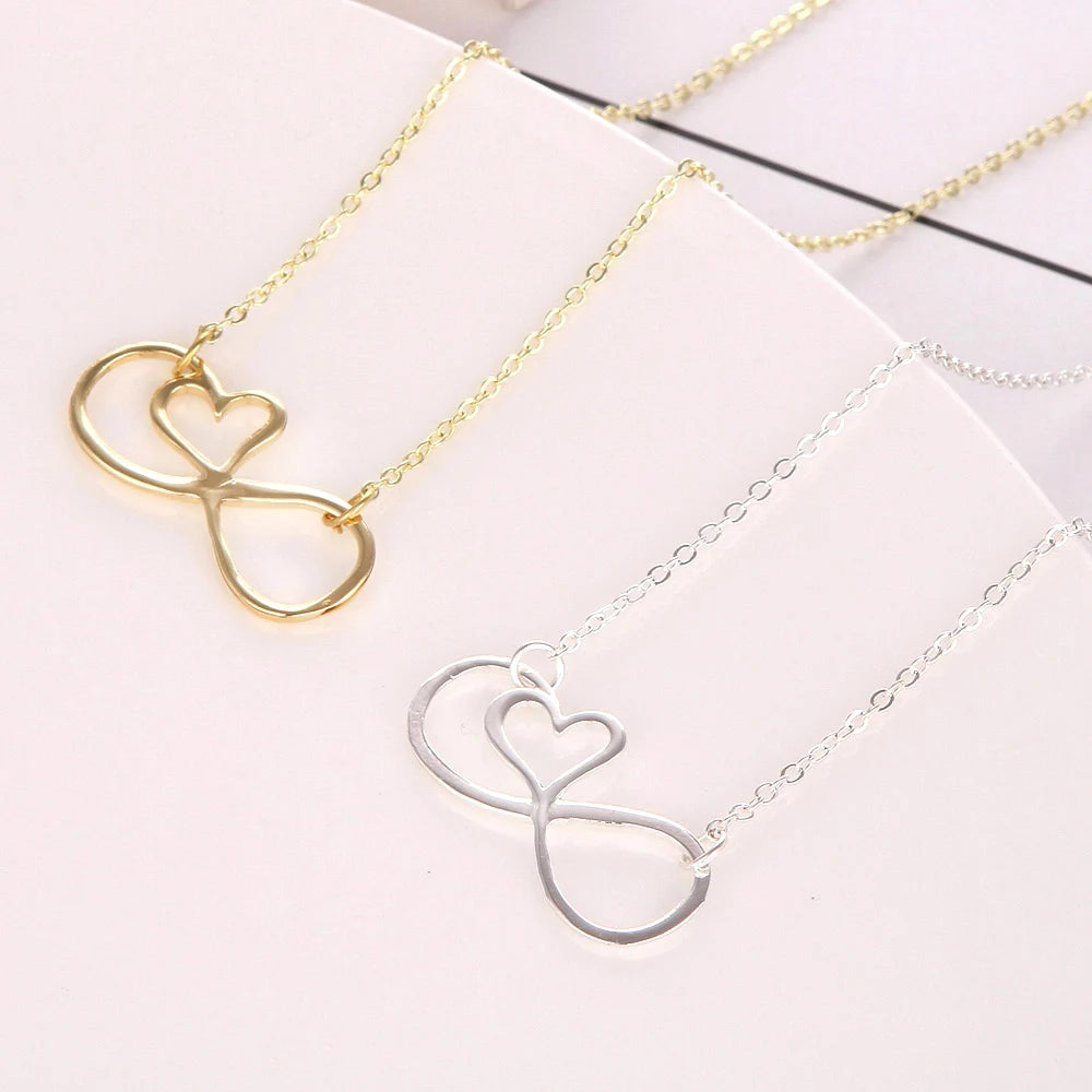 Mothers Day Gift Dainty Delicate Woman Infinity Necklace