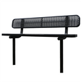 Outdoor Park Furniture Embedded Expanded Steel Bench Seat Outside Street Metal Bench Seating Public Garden Patio Chair Bench
