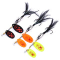 6.5cm/13g Manufacturer Double Blade Fishing Spinner Hard Metal Spoons Blade Swimbait Fishing Lure for Saltwater Freshwater