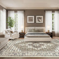 Faux Cashmere Vintage Printed Rug Area Rugs Low Pile Rugs for Living Room Bedroom Home Decoration