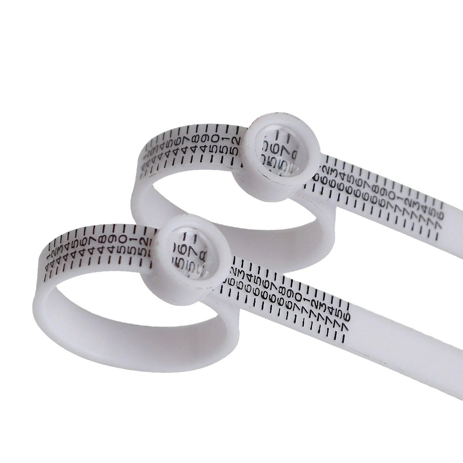 Adjustable Plastic Ring Sizer Measuring Tool Magnifying Glass Jewelry Sizer with Finger Size Band Gauge Tool