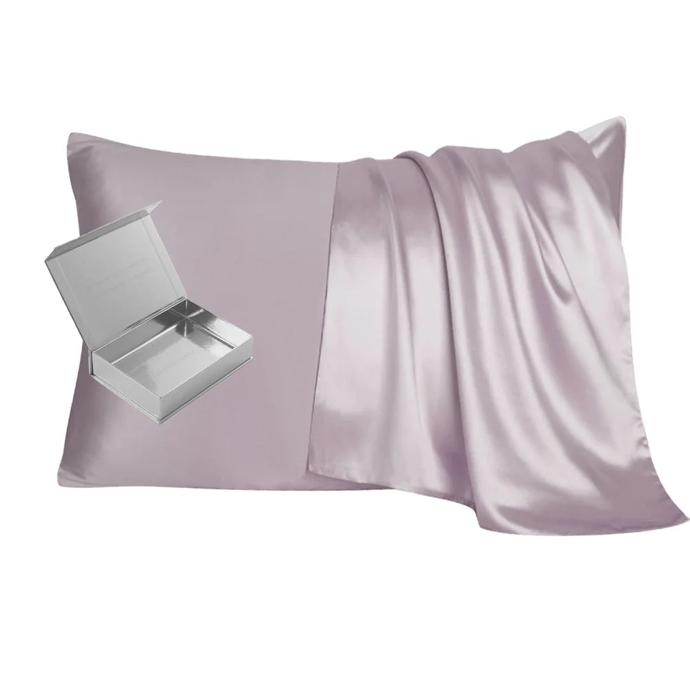 100% Organic Certified Silk Pillowcase for Hair and Skin King Size 22 Momme Envelope Style Silk Pillow case