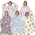 Premium Wearable Blanket Super Big Oversized Sherpa TV Blankets for Winter Warm Comfortable Fleece Hood Fits All