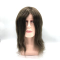 AU Customizedhair  Hair Prosthesis Vloop Frontal Knot PU BaseHuman Hair Mans Replacement Systems