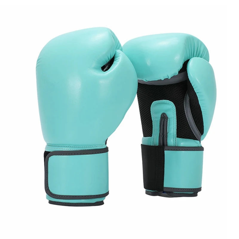 Boxing Gloves Lace up 10oz Muay Thai Kickboxing MMA Sparring Training Gloves