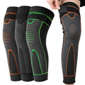 Compression Leg Sleeves with Elastic Straps for Men & Women Extra Long Leg Braces Knee Sleeve for Basketball Knee Pain