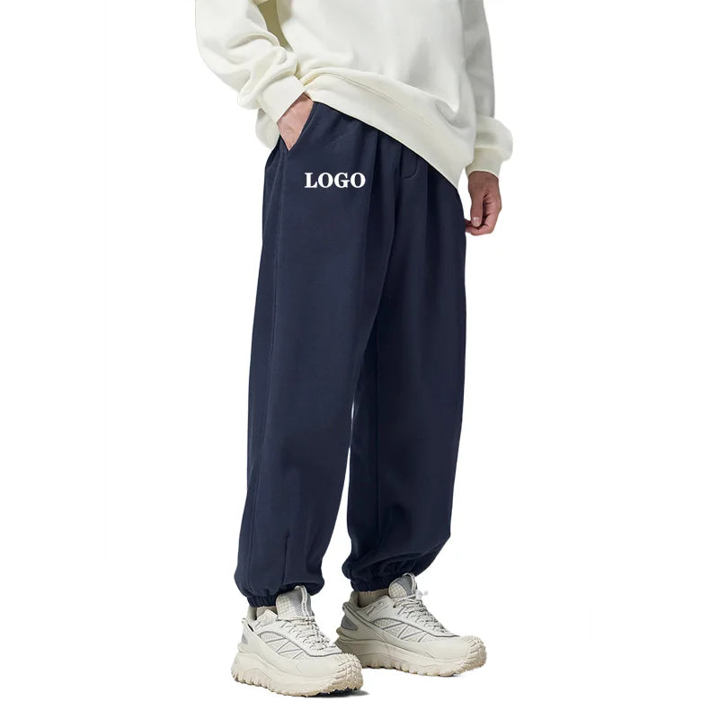 New Autumn and Winter Women Sweatpants Trendy 325 Gsm All-in-One Fleece Ankle Sweatpants Casual Pants for Men and Women