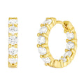 Gemnel Latest Fashion 18k Gold Diamond Huggie Hoops Earrings Women Jewelry