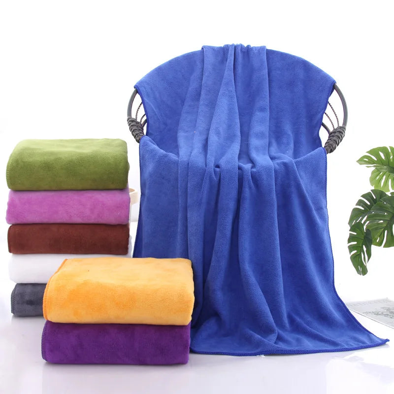 Custom New Microfiber Bath Towel Set 2 Pieces Drying Towel for Hotel Bathroom Spa Beauty Parlor Microfiber Cleaning Quick-dry