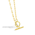 WMCX015 925 Sterling Silver OT Buckle Choker Rectangle Link Chain Necklace for Women Girls Popular Minimalist Jewelry