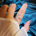 Fashion Ins Style Design 925 Sterling Silver Jewelry Rhodium Gold Plated Moon Star Ring Open Adjustable Fine Rings
