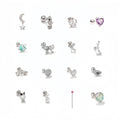 Korean Creative Ear Bone Stud 18K Gold Plated Screw Manufacturers Ear Piercing Jewelry Female Micro Inset Zircon Earring Studs