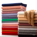 MIO Womens Winter Wool Scarf Pure Cashmere Feel Pashmina Shawl Wraps Large Soft Warm Scarves 70*200cm Scarf Shawl Wholesale