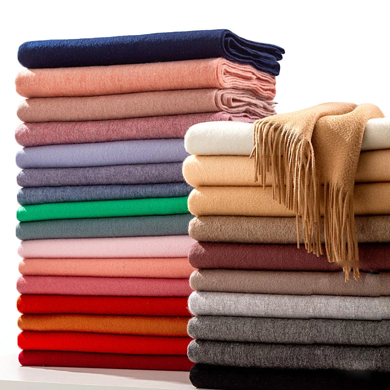 MIO Womens Winter Wool Scarf Pure Cashmere Feel Pashmina Shawl Wraps Large Soft Warm Scarves 70*200cm Scarf Shawl Wholesale