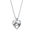 Hiphop Couple Jewelry Stainless Steel I love You Heart Shape Jack and Sally Necklace
