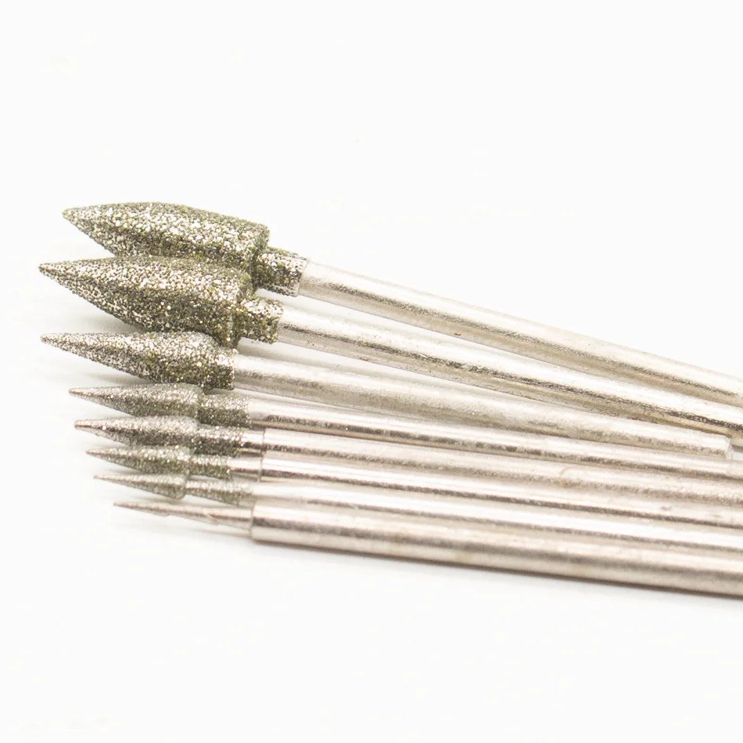 Strong Ostrich Diamond Abrasive Coating Corundum Grinding Head Bullet-Shape Wood Jade Carving Tools Jewelry Tool Equipment