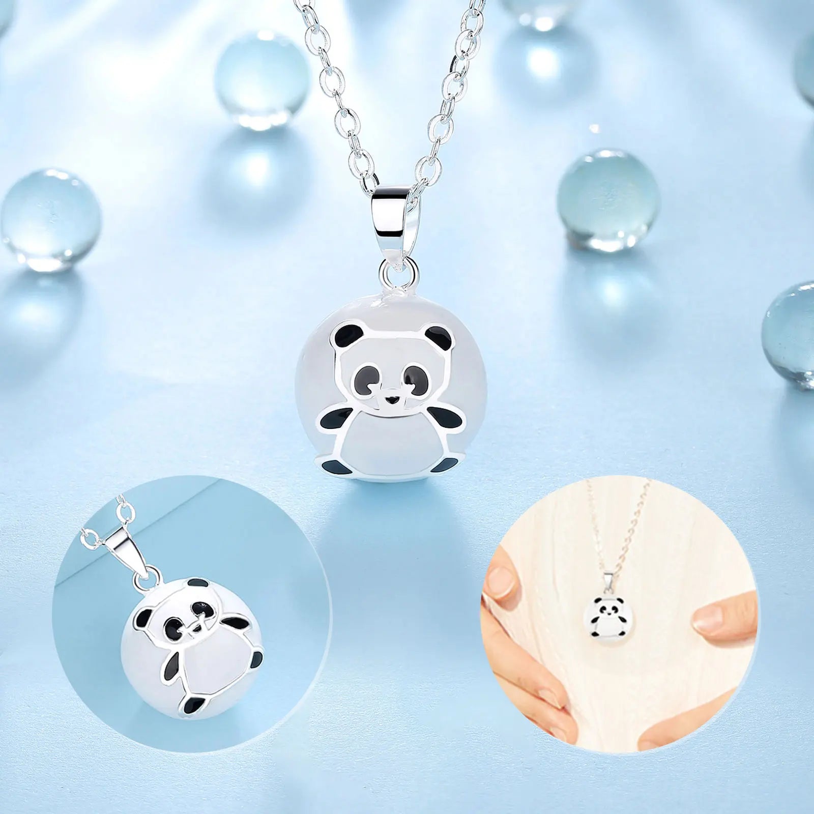 Changda Panda Pregnancy Harmony Chime Ball Mexican Jewelry Pendant Necklace for Women