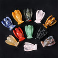 2 Inch Natural Crystal Rose Quartz Angel Carvings Polished Block Healing Gemstone Competitive Price on Other Crystal Crafts