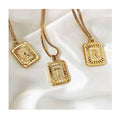 BMZ 2025 Trendy Large Letter Pendant 92.5% Pure Real Gold Ion Plating Gold Plating 26 Letters Big Pendants Gold