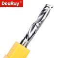 DouRuy Compression Milling Cutter Woodwork up & DOWN Cut 1 Flute Spiral Carbide Milling Tool CNC Router Wood End Mill Cutter Bit
