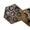 Factory Customized Wholesale Eco-Friendly Wooden Polyhedral DND Dice Storage Box with Gift Packaging for Board Games