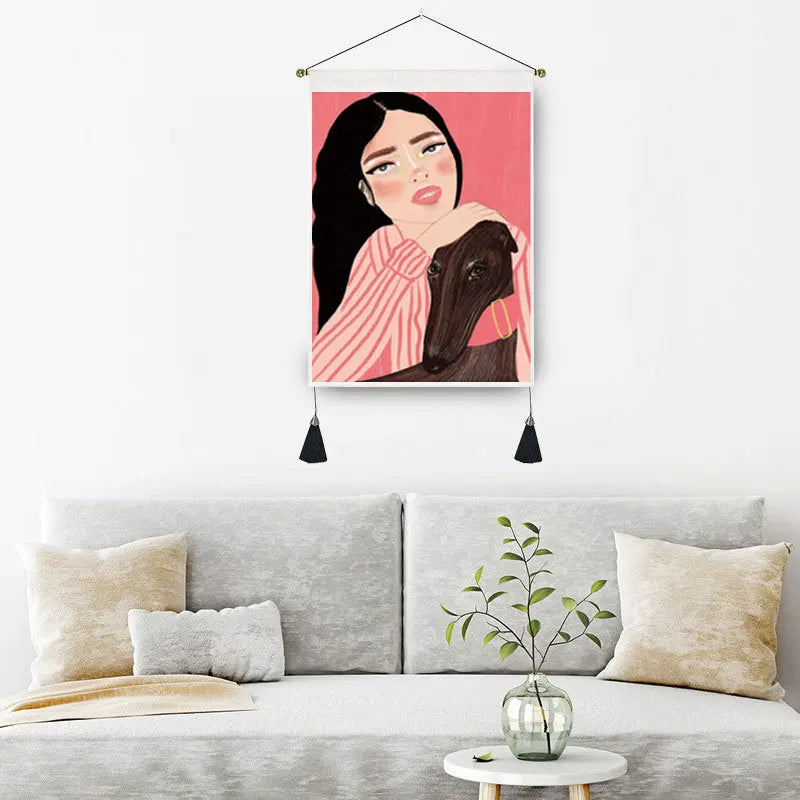 Boho Home Decor Art Oil Painting Starry Decoration Octupus Tuttle Room Decor Tapestry